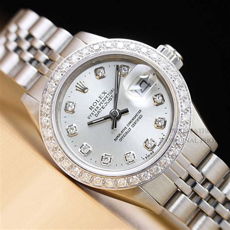 silver rolex for women|used rolex silver watches for women.